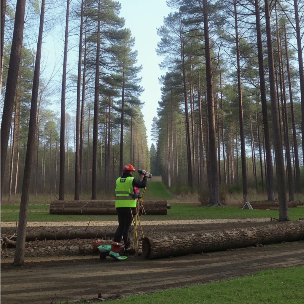 Съемка всех деревьев на участке в Свирьстрое Ленинградской области 