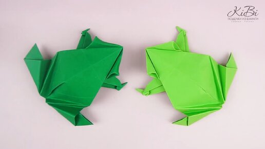 Как СДЕЛАТЬ Прыгающую ЛЯГУШКУ из БУМАГИ .Origami frog