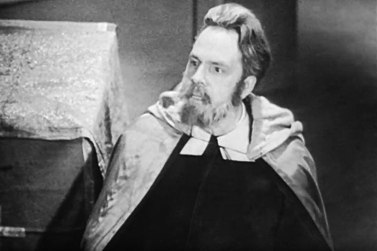 Кадр из телевизионной постановки "Галилео Галилей. Великий еретик" (1967)