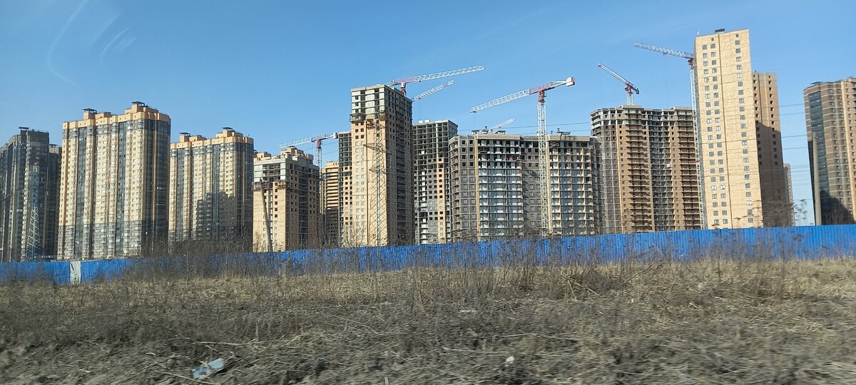 Вот примерно так, на пустыре, приходится все строить заново... Фото автора. Новый р-н СПб Парнас