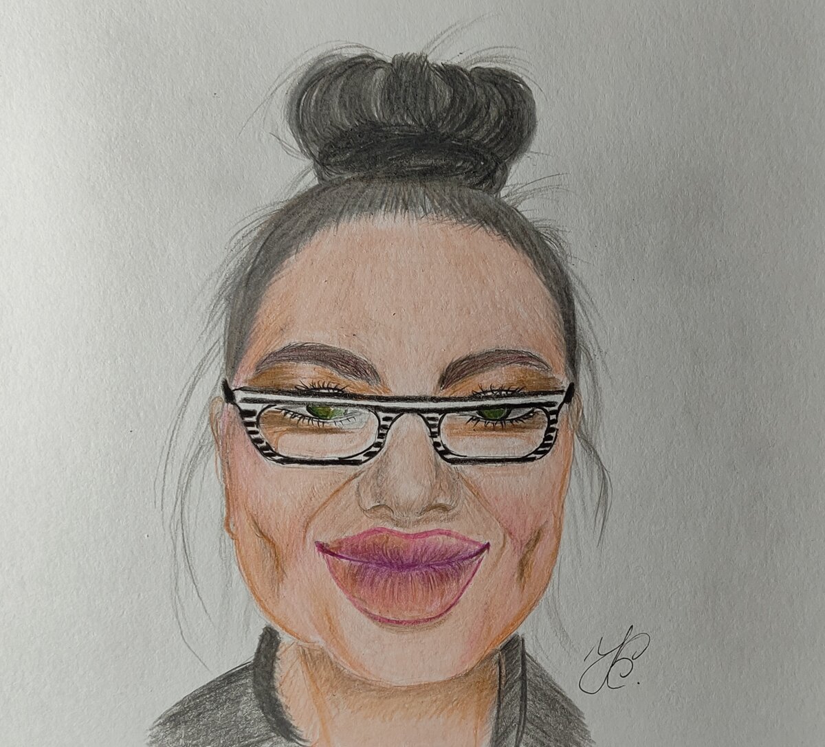 С юмором обо всём. Карандаш шарж Елена К.