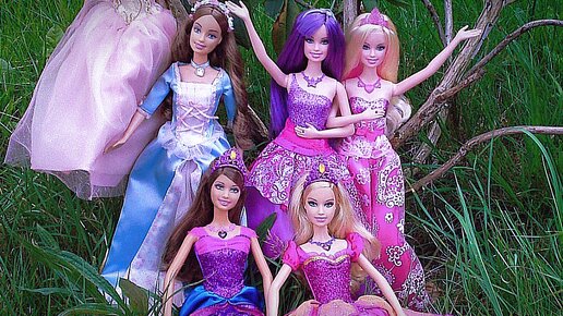 Сказочные принцессы Барби на природе 🌸 красивые мелодии из мультфильмов Барби и прекрасные принцессы из сказок Эрика Аннализа розелла лиана
