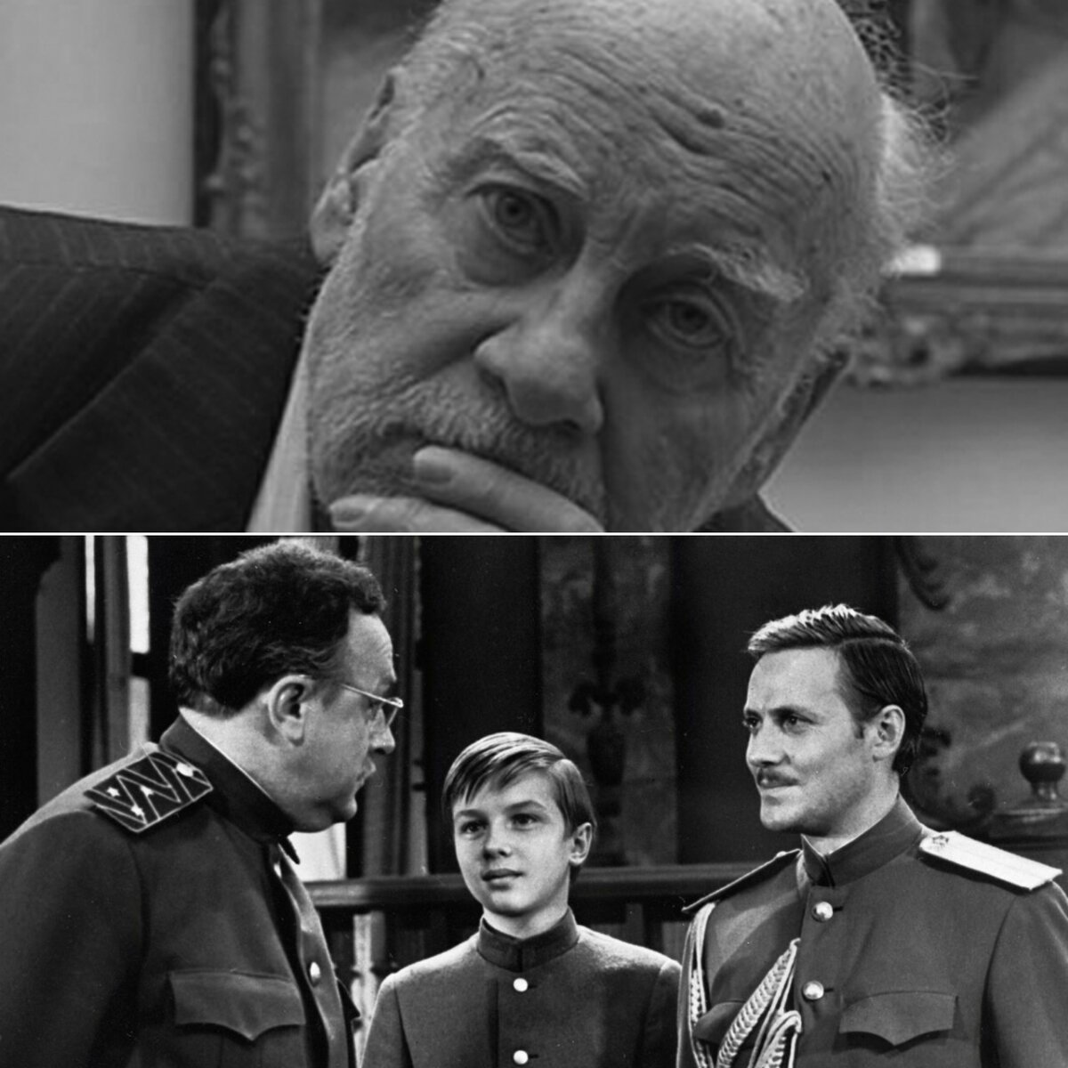 Режиссер Евгений Ташков и кадр из его фильма "Адъютант его превосходительства"