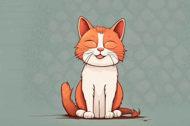 счастливый кот