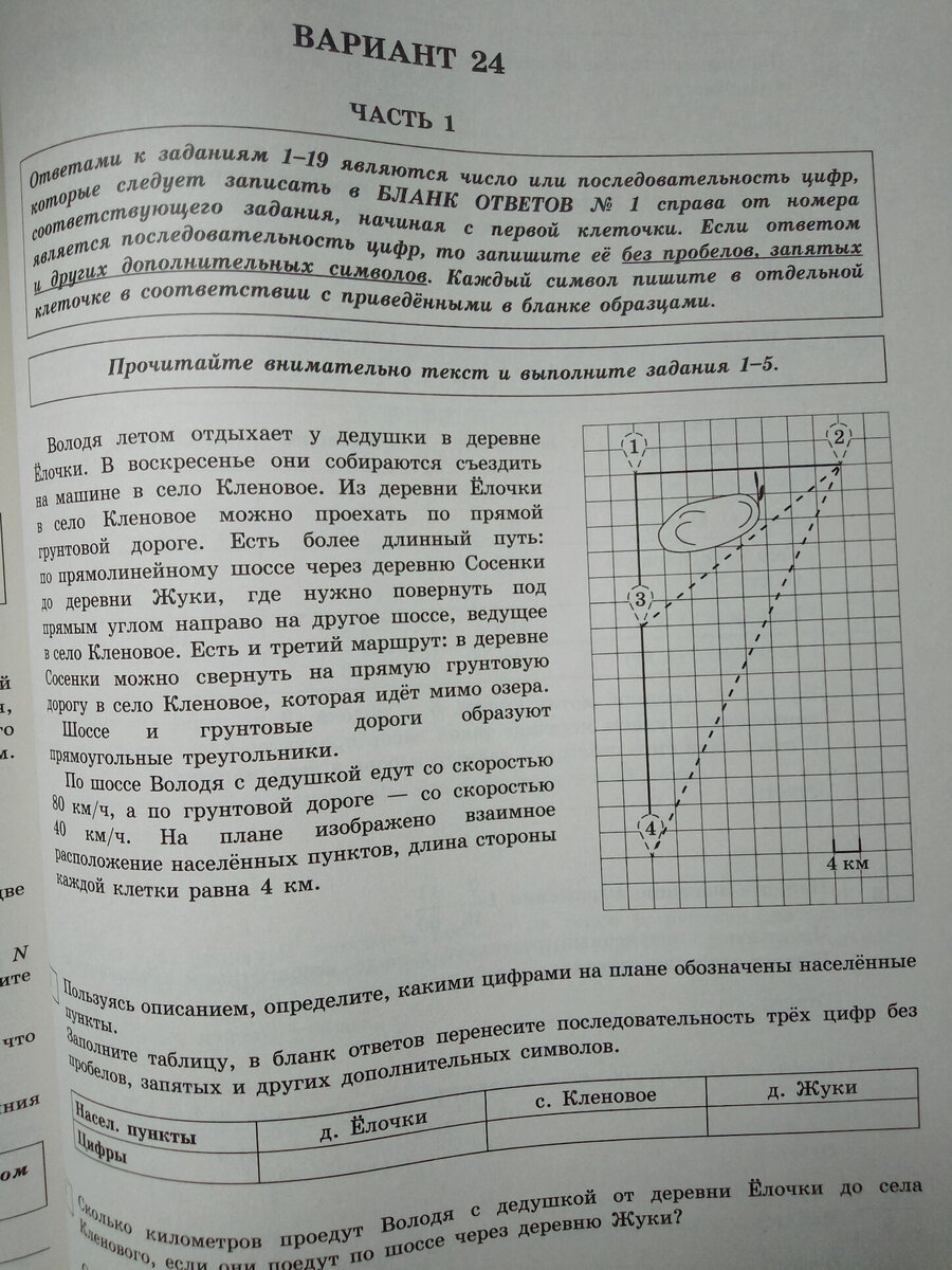 Из тестов по огэ