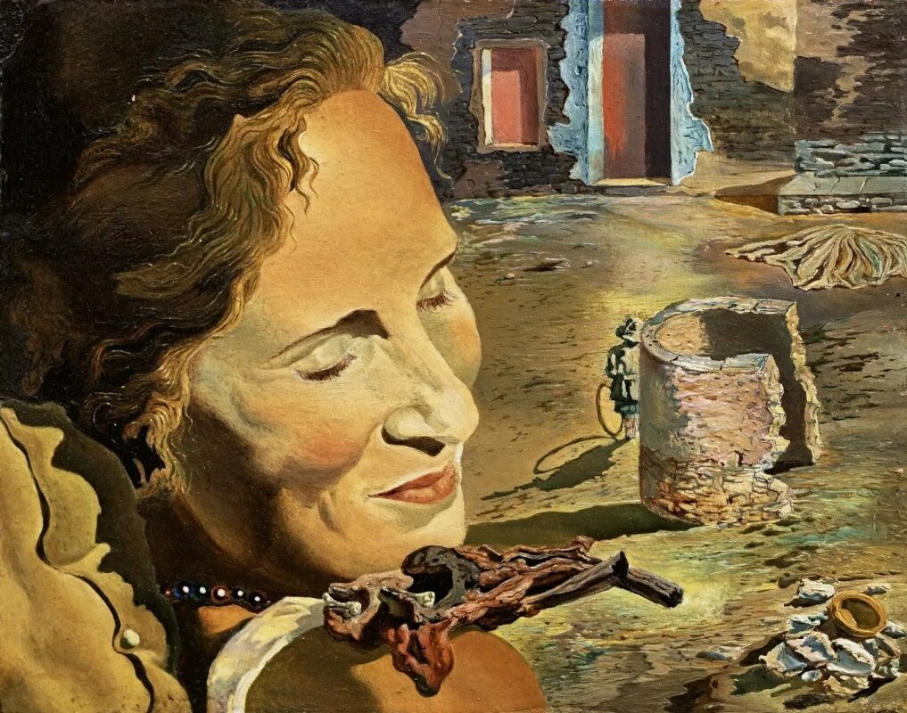 Сальвадор Дали – «Портрет Галы с Двумя Бараньими Отбивными на Плече», 1933 год; 68 х 88 см.