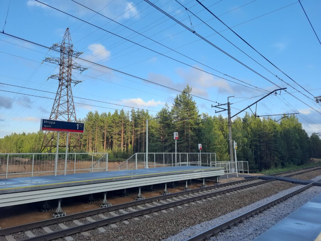 Переход через железнодорожные пути в Ленинградской области