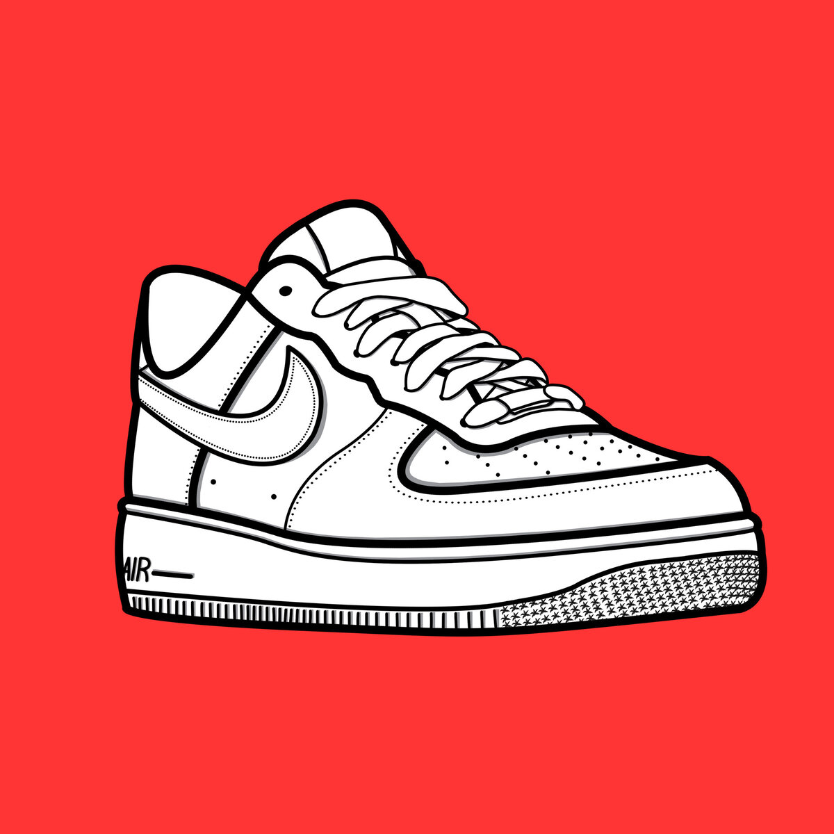 Фан-арт кроссовок Nike Air Force 1