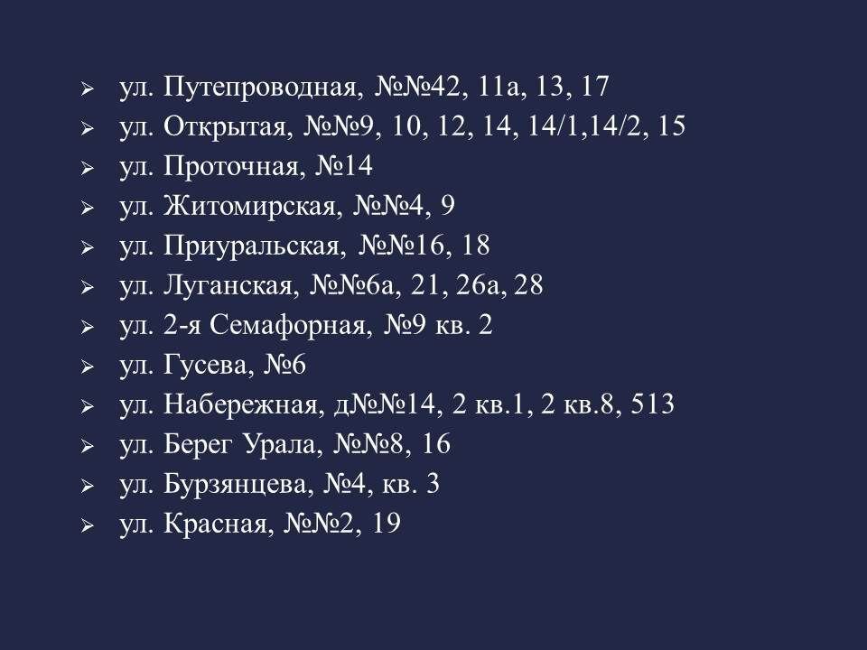  📷    Адреса в Оренбурге, где 13 мая будет работать комиссия по признанию домов аварийными Андрей Севостьянов