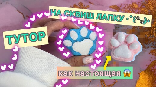 🧁✂️ ⋆˚🐾˖° КАК СДЕЛАТЬ СКВИШ ЛАПКУ🧁/ КАК НАСТОЯЩИЙ🧁😱#shorts #diy #squishy #сквиш #craft #gift #antistress #тутор