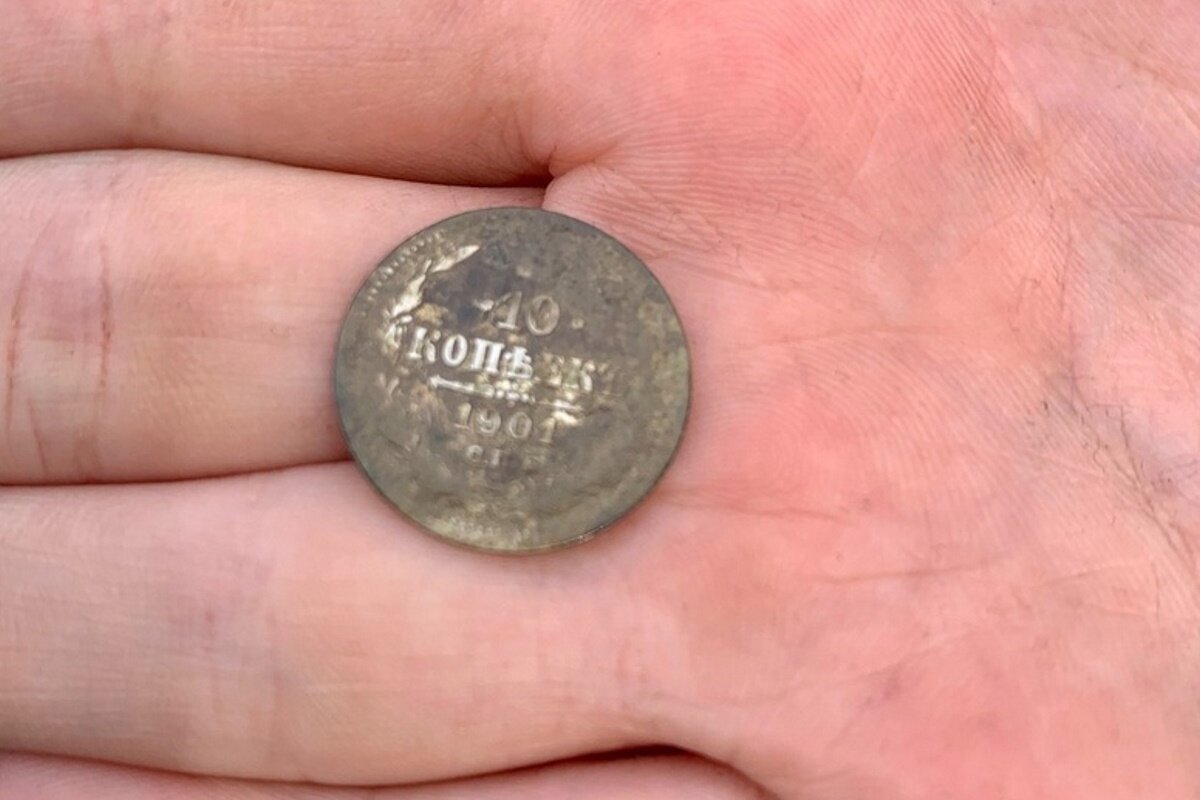    Помимо могильной плиты, археологам удалось обнаружить монеты. / Надежда Емельянова/vk.com