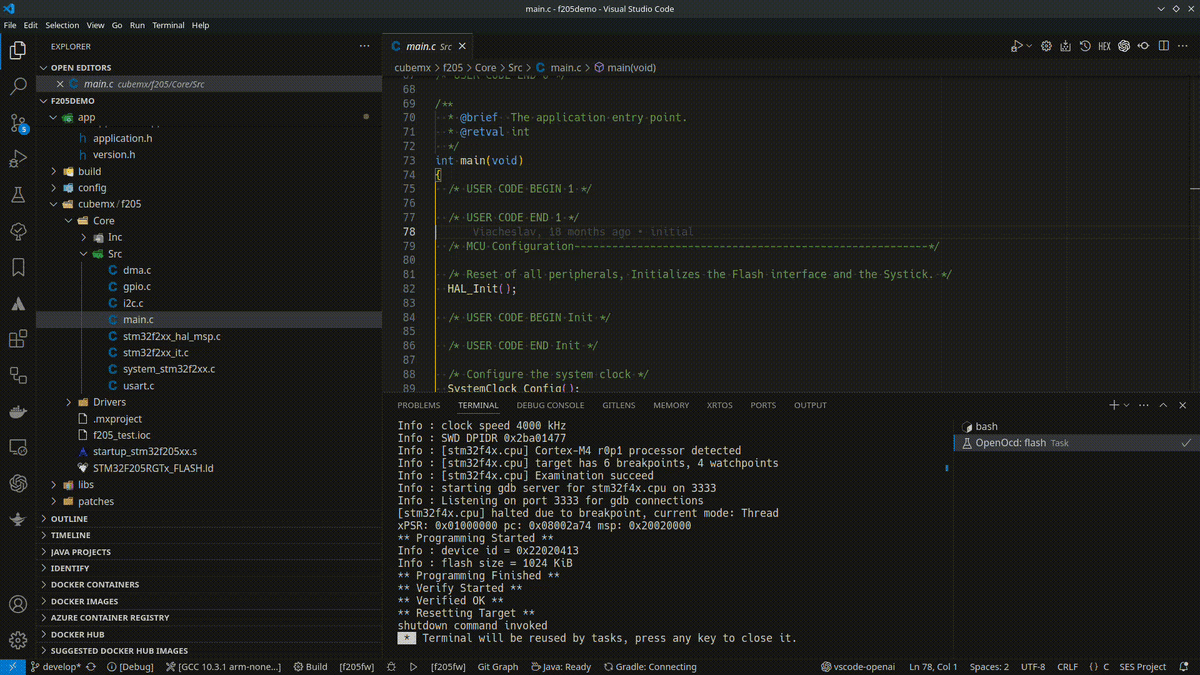Пример прошивки