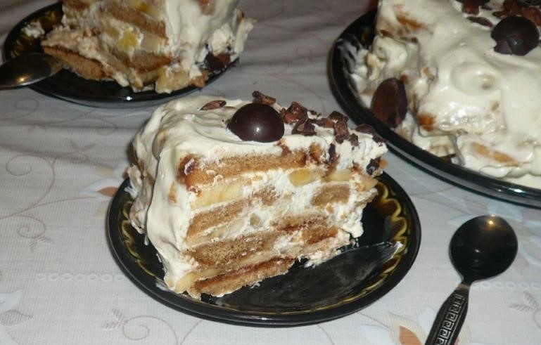 Тортик без выпечки. За полчаса из доступных ингредиентов