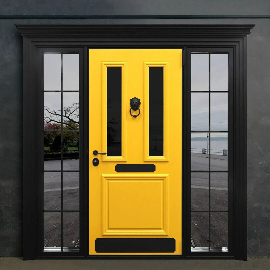 Дверь в стиле лофт тоже оснащена электроникой:  благодаря электронному цилиндру дверью можно управлять с расстояния 10 метров — с помощью пульта или смартфона