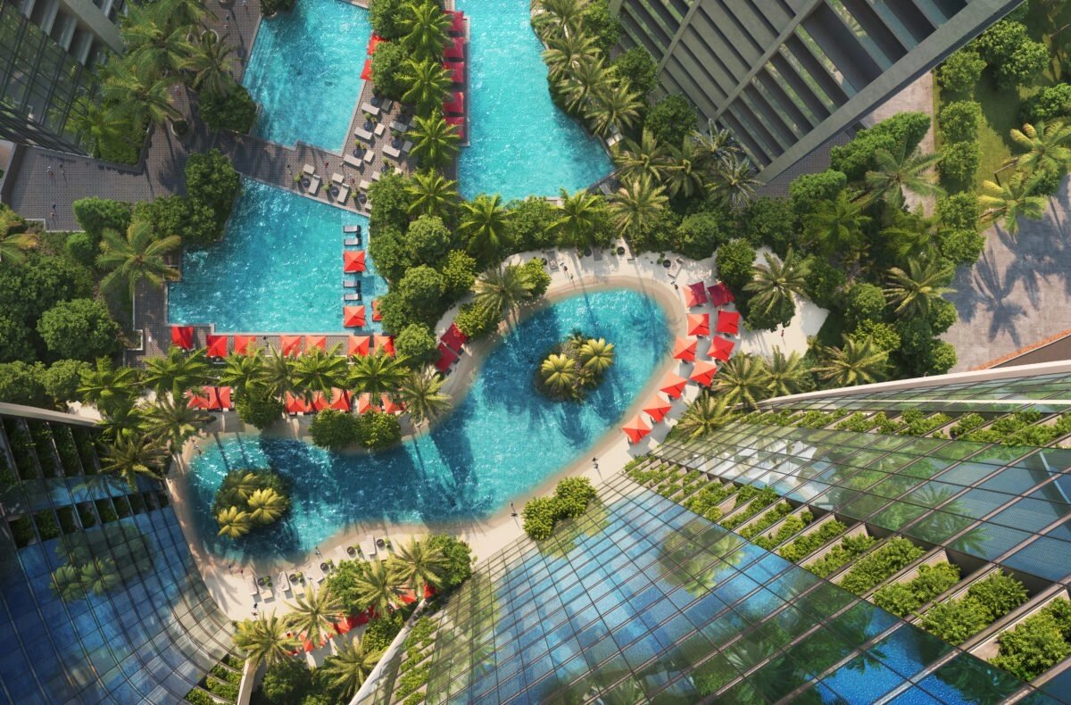 Предполагаемый вид на территорию комплекса Safa Two by Damac