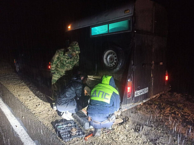    Кировские автоинспекторы помогли путешественнику с лошадью