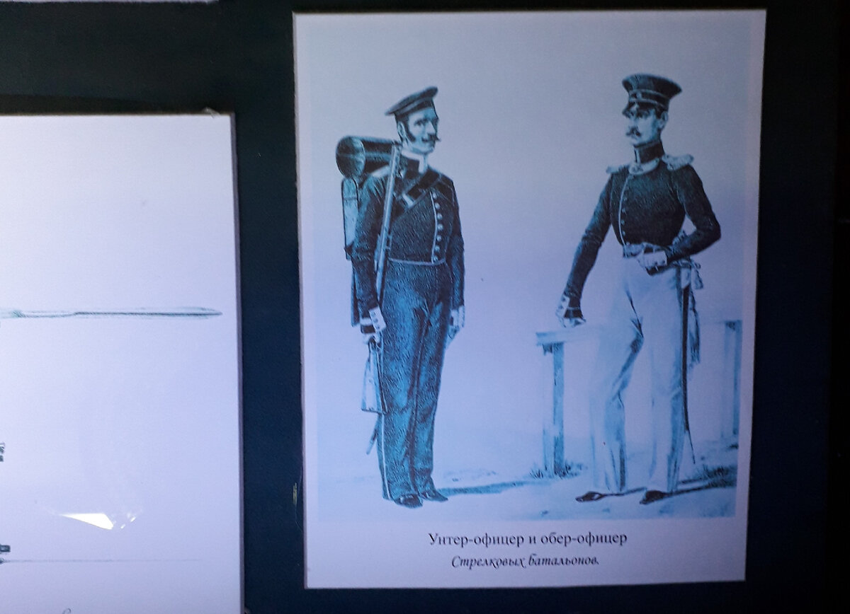 Унтер-офицер и обер-офицер стрелковых батальонов (иллюстрация)