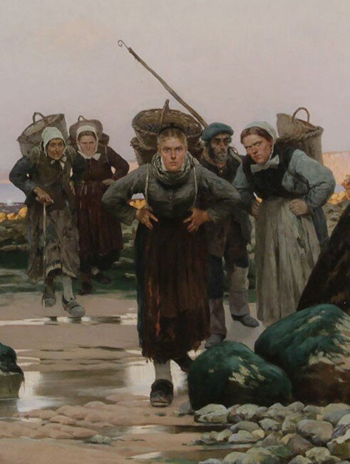 Алексей Кившенко. Возвращение с ловли мулей. 1881. Омский областной музей изобразительных искусств имени М.А. Врубеля. Фрагмент.