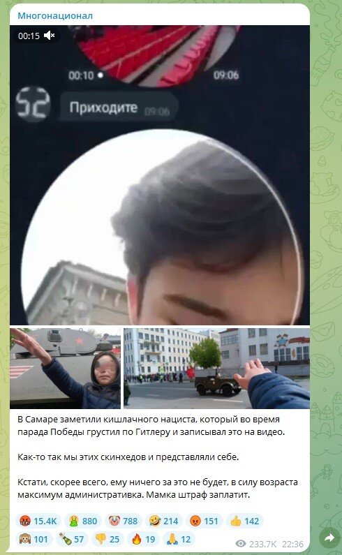 ФОТО: Скриншот https://t.me/mnogonazi