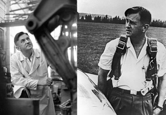 Олег Константинович Антонов (1906-1984 гг.) до войны (справа) и после (слева)