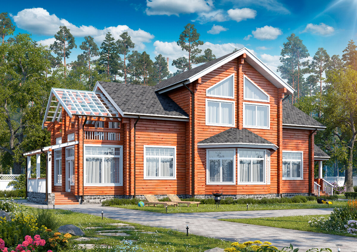 Проект двухэтажного дома «Русский дом 257»