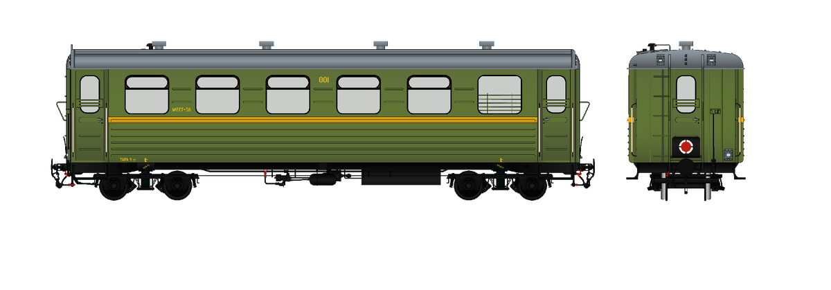 Пассажирский вагон модели 43-0011 (образца 1987 г.)