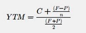 Формула доходности к погашению