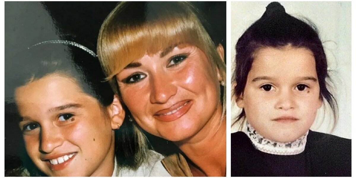 Ксения Бородина с мамой в детстве 