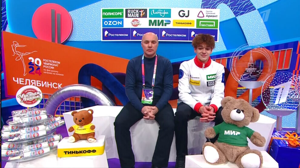    Владислав Дикиджи набрал больше 100 баллов за выступление. Фото: стоп-кадр прямого эфира «Первого канала»