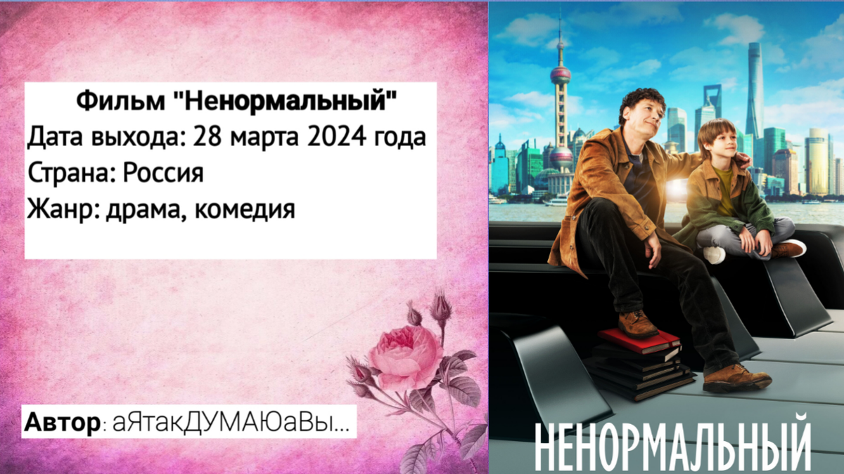 Коллаж создан автором этой статьи. В нем использован постер к фильму "Ненормальный" 2024 года. Источник: https://ru.kinorium.com/9968820/gallery/poster/?photo=52425212