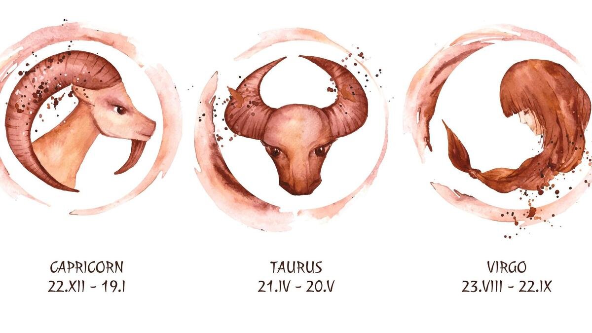    Изображение знаков зодиака стихии Земля:Freepik