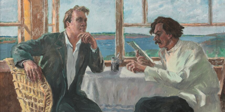    Шаляпин и Горький. 1936 год | все изображения предоставлены фондом реалистического искусства.