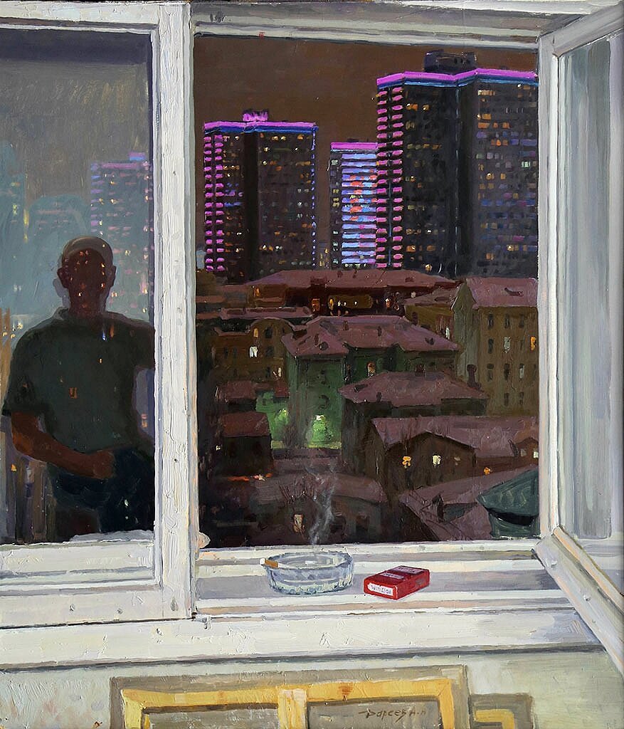 Дареев Андрей Александрович, «Моё окно», 2013, холст, масло, 80 x 110 см