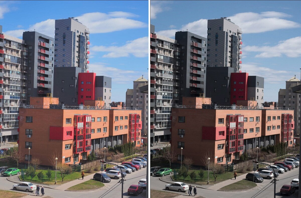    Слева фото, которое мы видели в камере, справа — то, во что её быстренько превращает Lightroom / Иллюстрация: Алиса Смирнова, Фотосклад.Эксперт