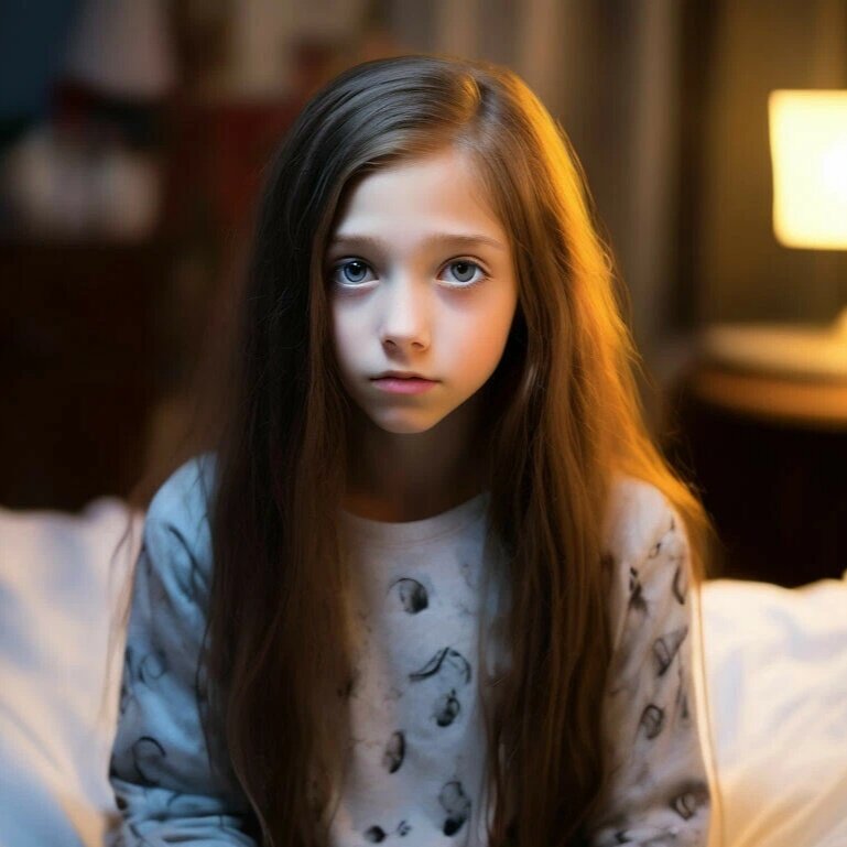 Картинка нарисована нейросетью. Нейросеть не смогла нарисовать котиков на пижаме и расчёеску.