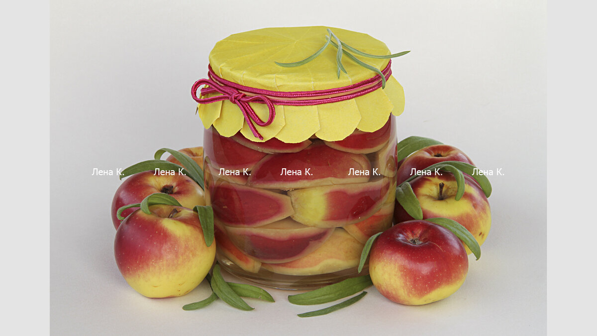 яблоки в собственном соку,приготовление и фото Лены К. 