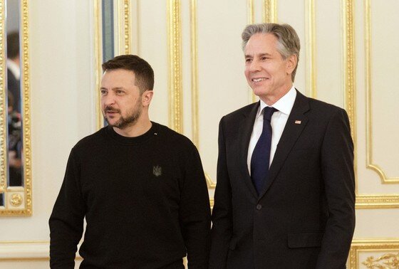   Владимир Зеленский и Энтони Блинкен