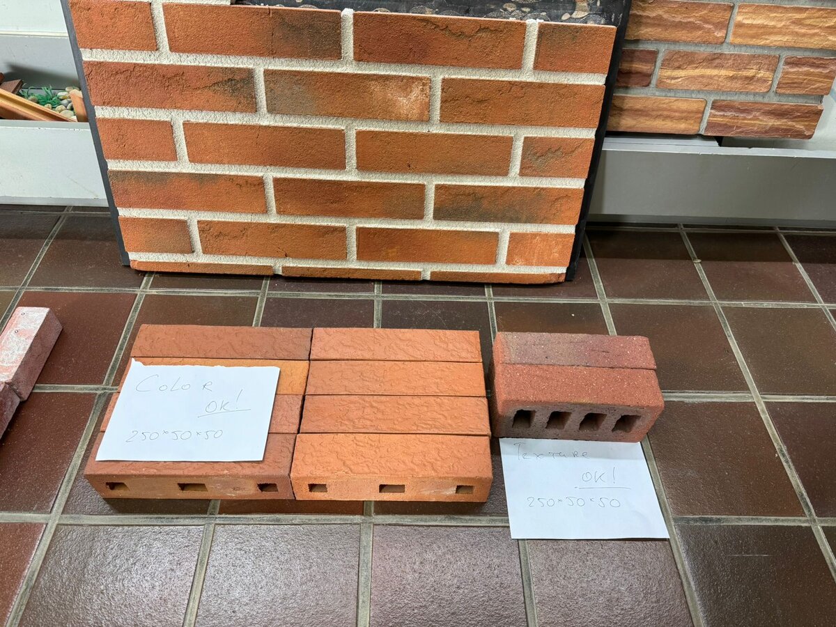 Готовые образцы кирпича