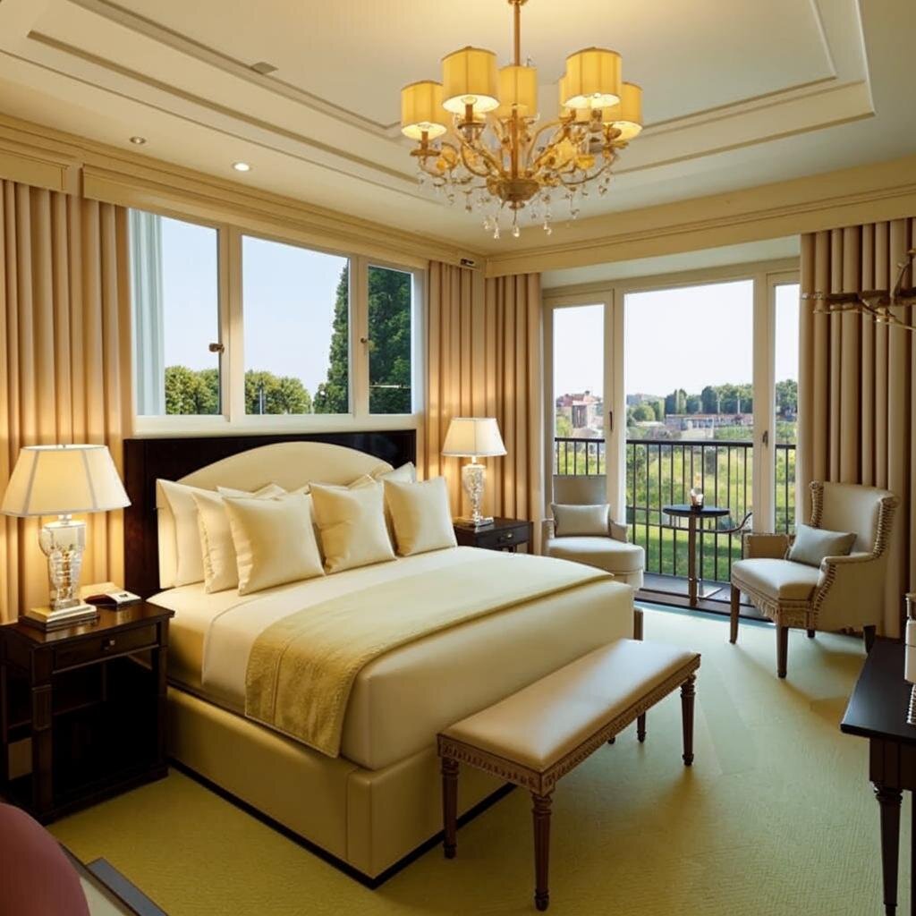 Из окон несколько другой вид, а так немного похоже.