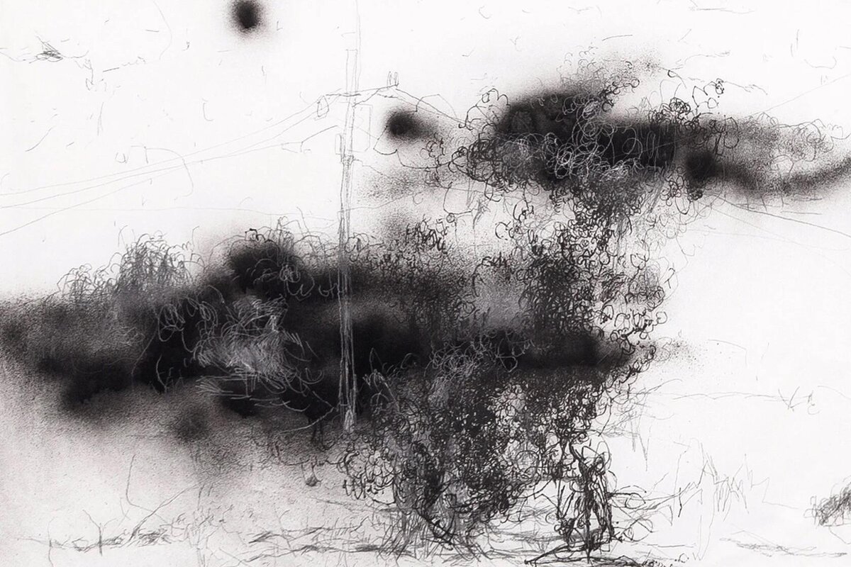 пресс-служба📷Александра Гарт. Без названия. Эстимейт: 140 000−160 000 руб. 96×131 см. Рисовая бумага, графит. 2021