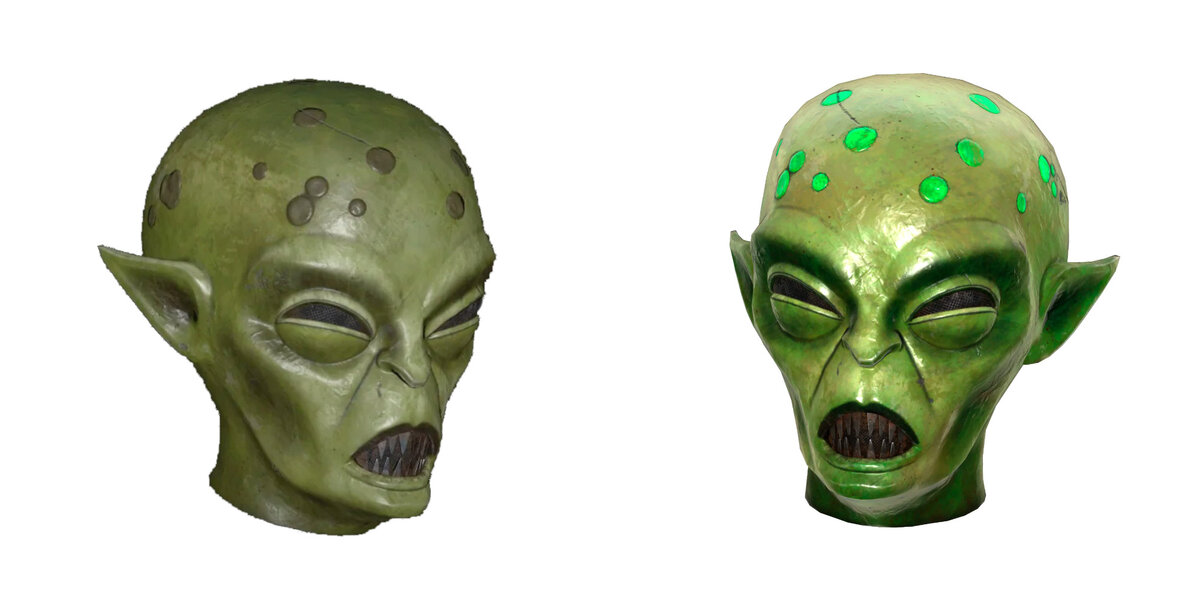 Маска Инопланетянина (обычная и светящаяся)