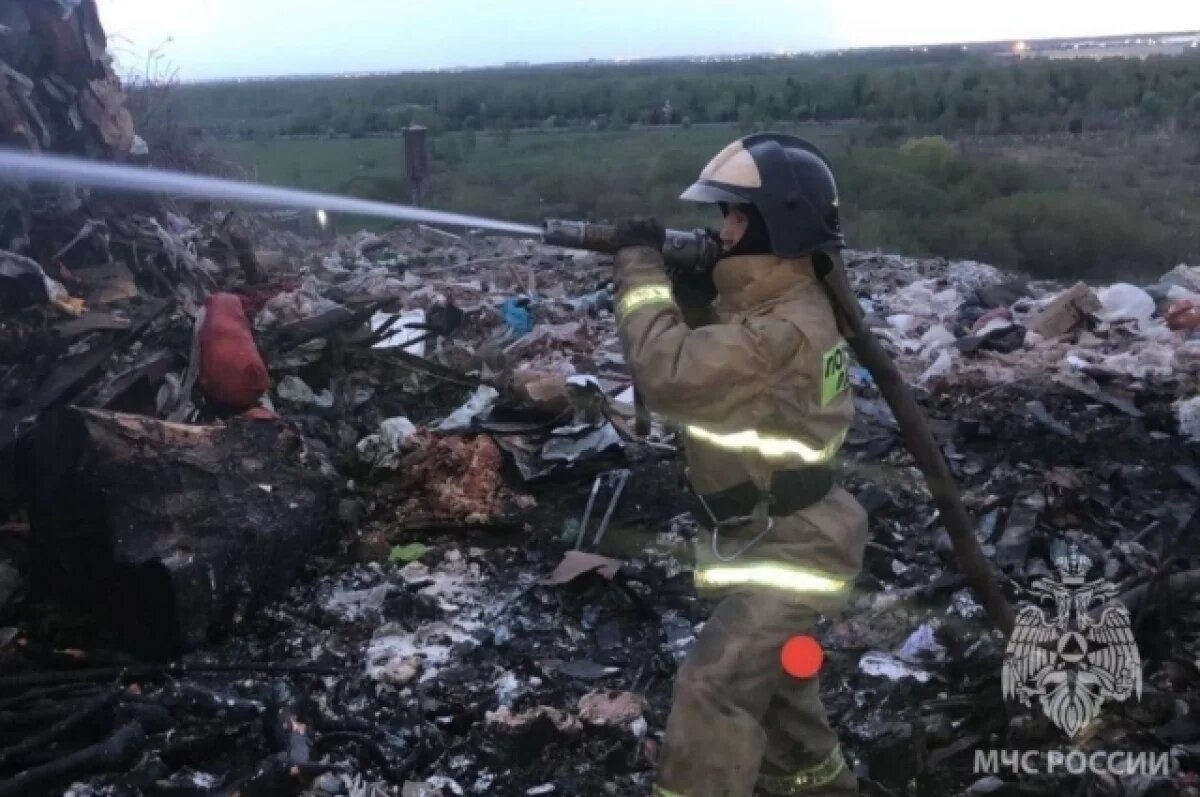    В МЧС прокомментировали пожар на свалке возле Хилокского рынка