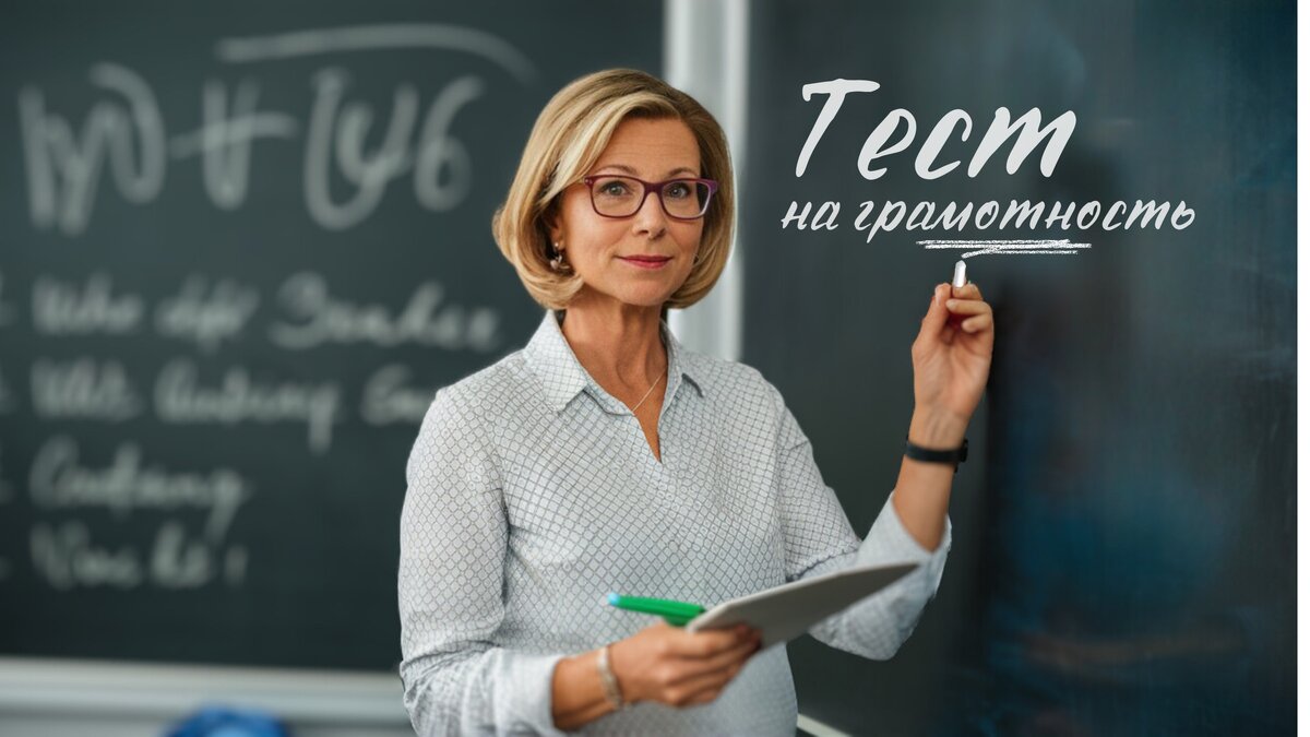 Тест на грамотность | Русский язык