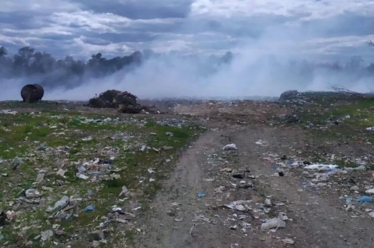    В Воронежской области загорелся мусорный полигон