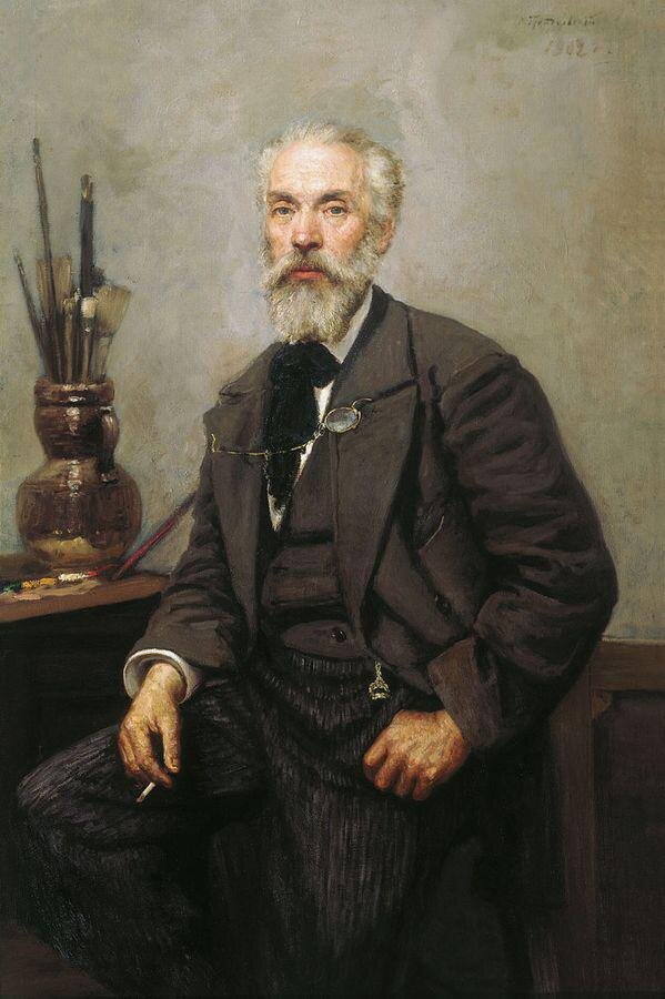 Н. К. Грандковский. Портрет К. А. Савицкого. 1902, холст, масло. 133 × 84,5 см    Третьяковская галерея, Москва