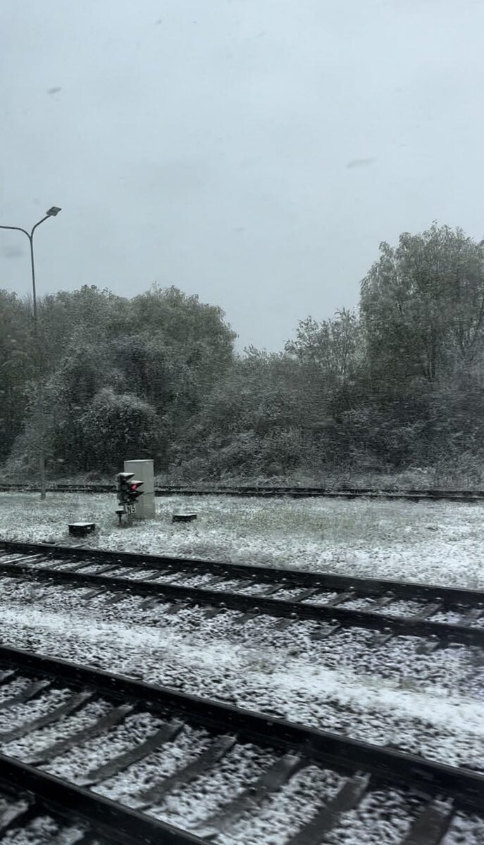 по дороге в Минск снег за окном шел не переставая