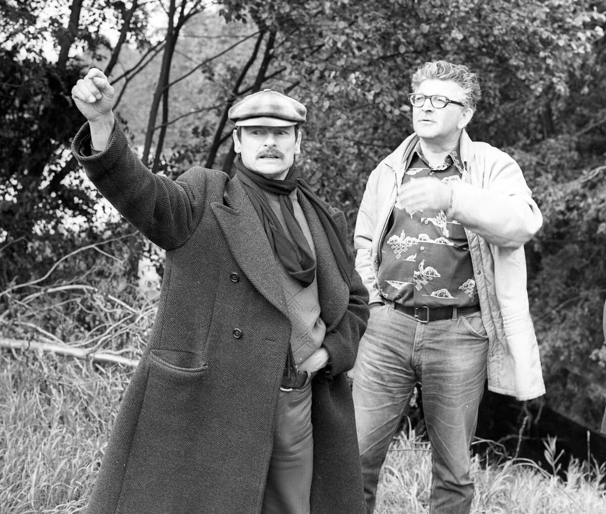 Андрей Тарковский и Аркадий Стругацкий на съемках фильма "Сталкер". Фото: museikino.ru