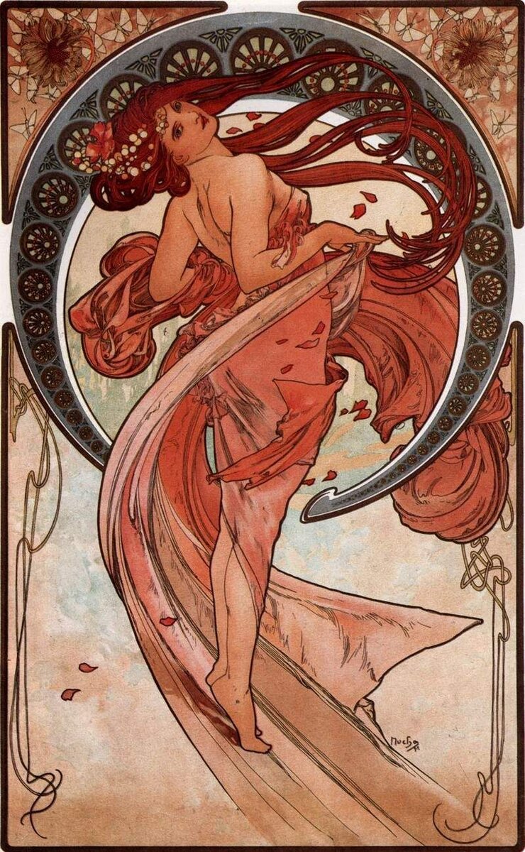 Альфонс Муха, "Dance", 1898
