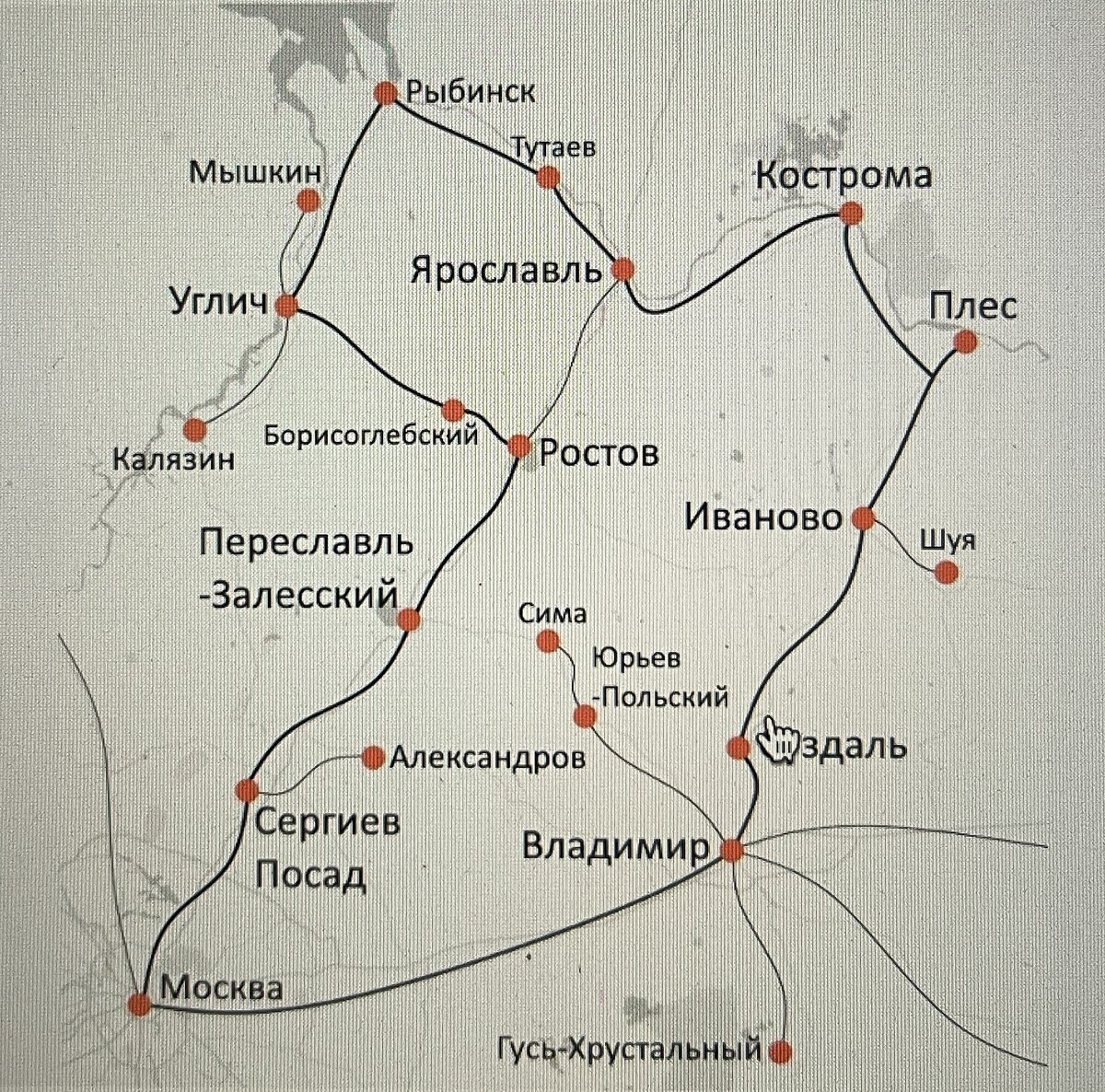 Годеново животворящий крест на карте. От москвы до ростова великого. Маршрут москва ростов великий. От москвы до ростова великого. Углич - мышкин - ростов великий.