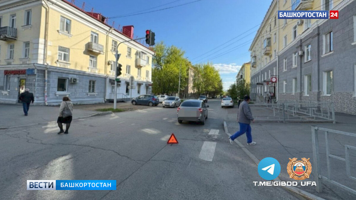    В Уфе на улице Первомайская водитель Granta на регулируемой “зебре” сбил 11-летнего мальчика